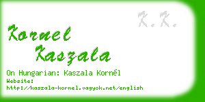 kornel kaszala business card